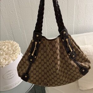 Gucci horsebit 100% AUTHENTIC tan gg logo morepics